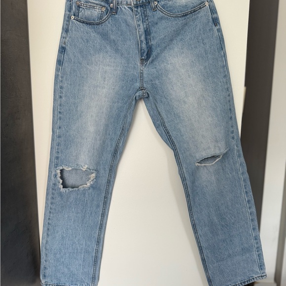 Princess Polly Light Blue Distressed Women Jeans - Picture 3 of 5